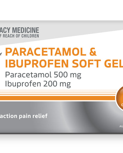 PHARMACY HEALTH Paracetamol & Iburofen Soft Gel 12 Capsules