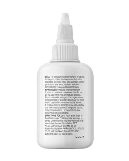 Pharmacist Only  Dermaid 1% Eczema Solution 30mL - Hydrocortisone (S3)