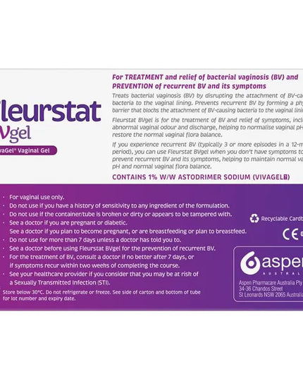 Pharmacist Only Fleurstat BV Gel 45g - Astodrimer Sodium (S3)
