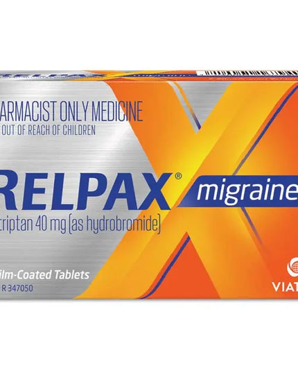 Pharmacist Only Relpax Migraine 40mg 2 tablets