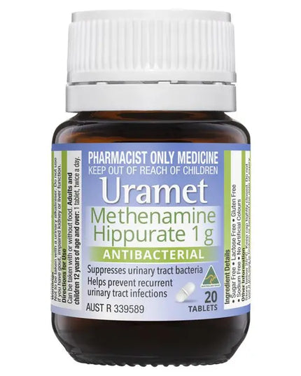Pharmacist Only Uramet 1g - 20 Tablets (S3)