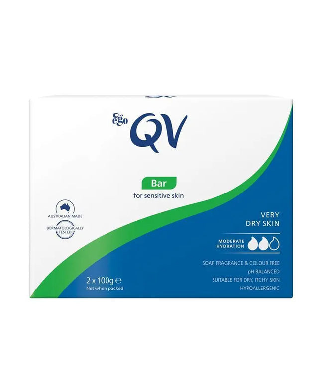QV Wash Cleansing Bar 100G Twin Pack