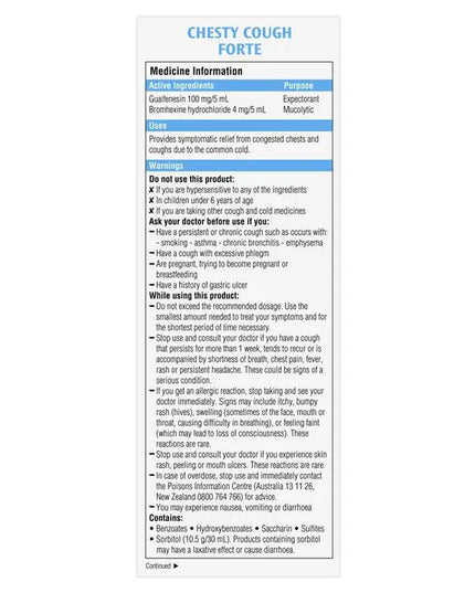 ROBITUSSIN Chesty Cough Forte 200mL