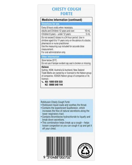 ROBITUSSIN Chesty Cough Forte 200mL