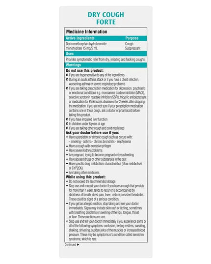 ROBITUSSIN DRY COUGH FORTE 200ML