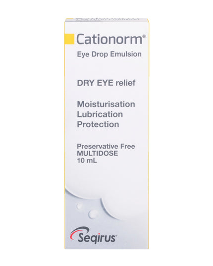 Cationorm Preservative Free Eye Drops 10ml