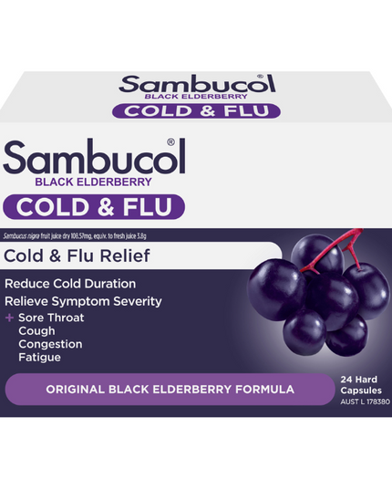 Sambucol Cold & Flu 24 Capsules