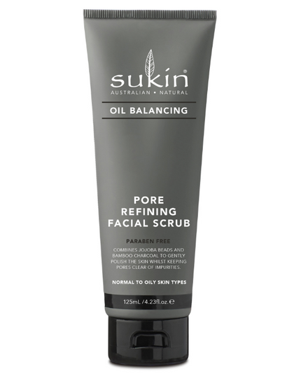 Sukin Oil Balancing Plus Charcoal Pore Refining Facial Scrub 125mL