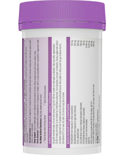 Swisse Ultiboost Magnesium + Sleep Powder Lemon & Honey 180g