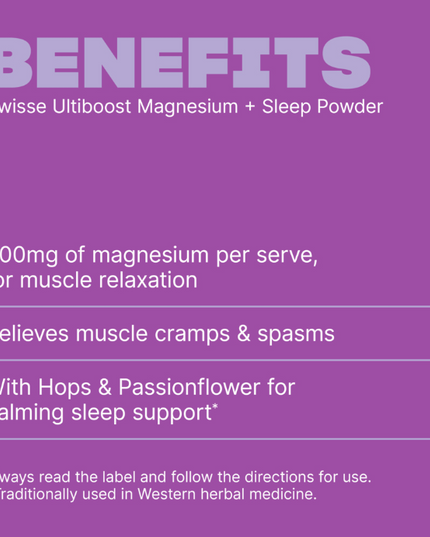 Swisse Ultiboost Magnesium + Sleep Powder Lemon & Honey 180g