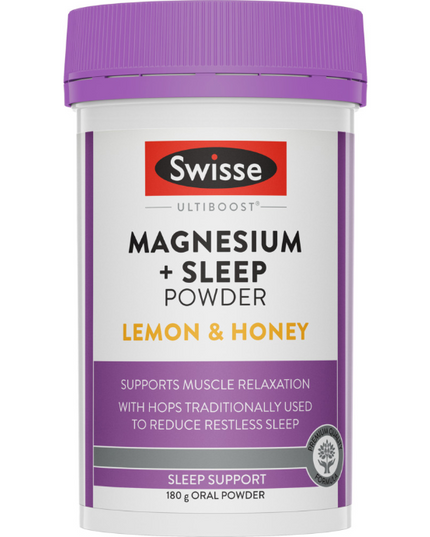Swisse Ultiboost Magnesium + Sleep Powder Lemon & Honey 180g