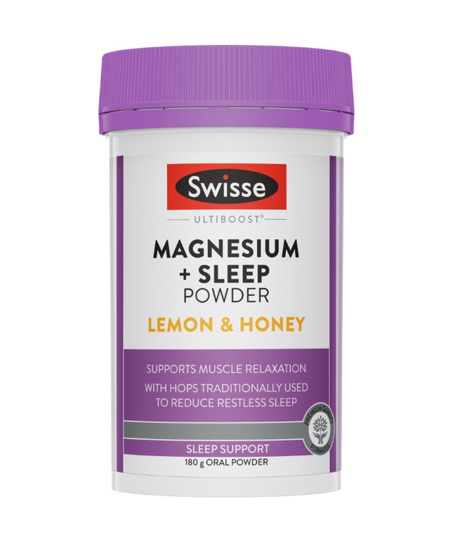 Swisse Ultiboost Magnesium + Sleep Powder Lemon & Honey 180g