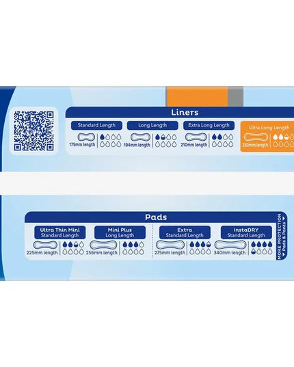 TENA Liner Ultra Long 22 Pack