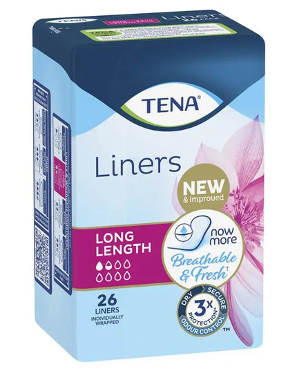 TENA Liners Long 26 Pack