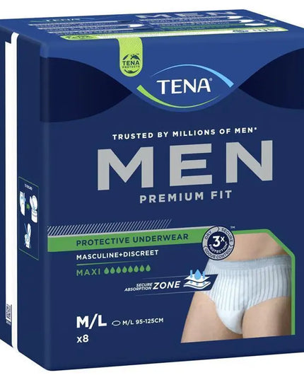 TENA Men Level 4 Pants Medium/Large 8 Pack