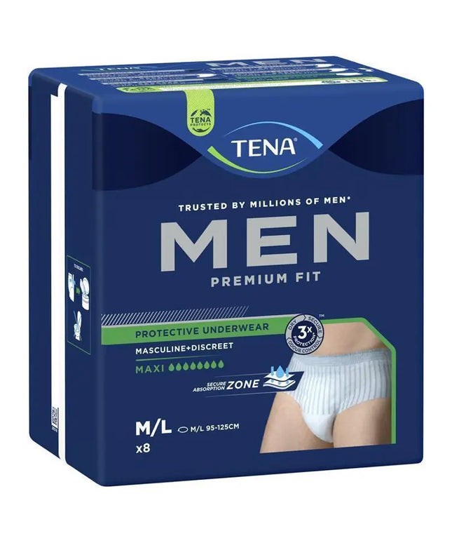 TENA Men Level 4 Pants Medium/Large 8 Pack