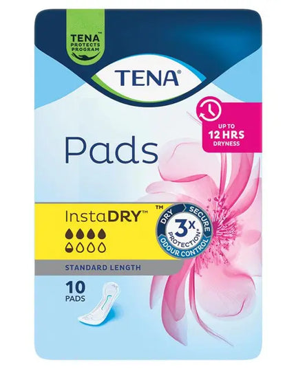 TENA Pad Instadry Standard Length 10 Pack