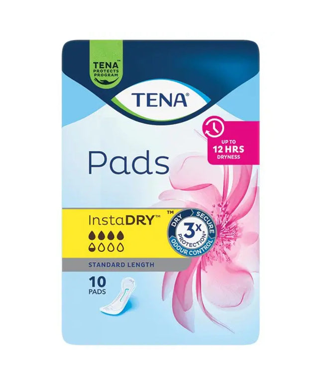 TENA Pad Instadry Standard Length 10 Pack