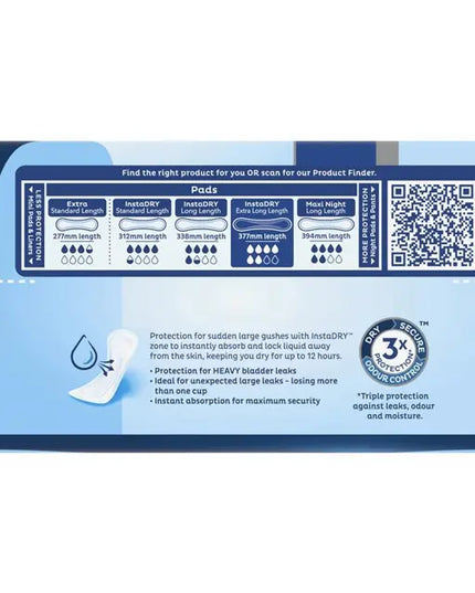 TENA Pads InstaDry 6 Pack