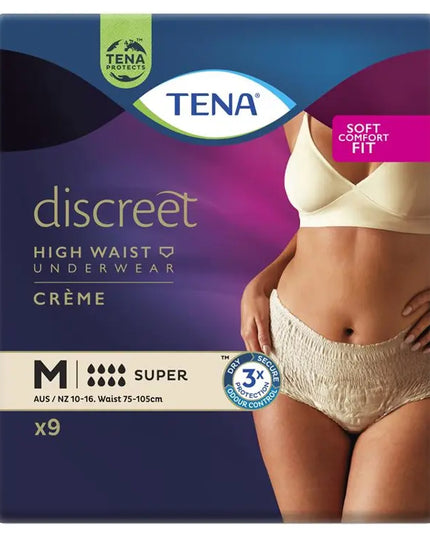 TENA Pant Discreet Super Medium Coloured 9 Pack