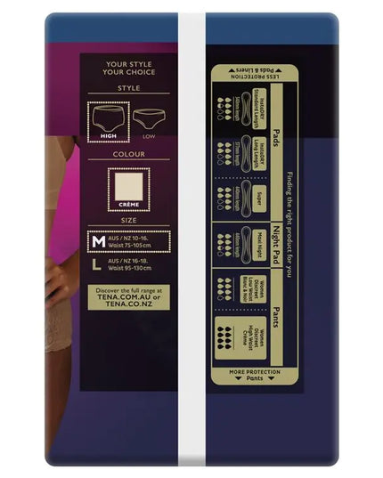 TENA Pant Discreet Super Medium Coloured 9 Pack