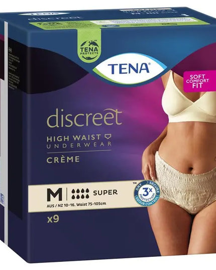 TENA Pant Discreet Super Medium Coloured 9 Pack