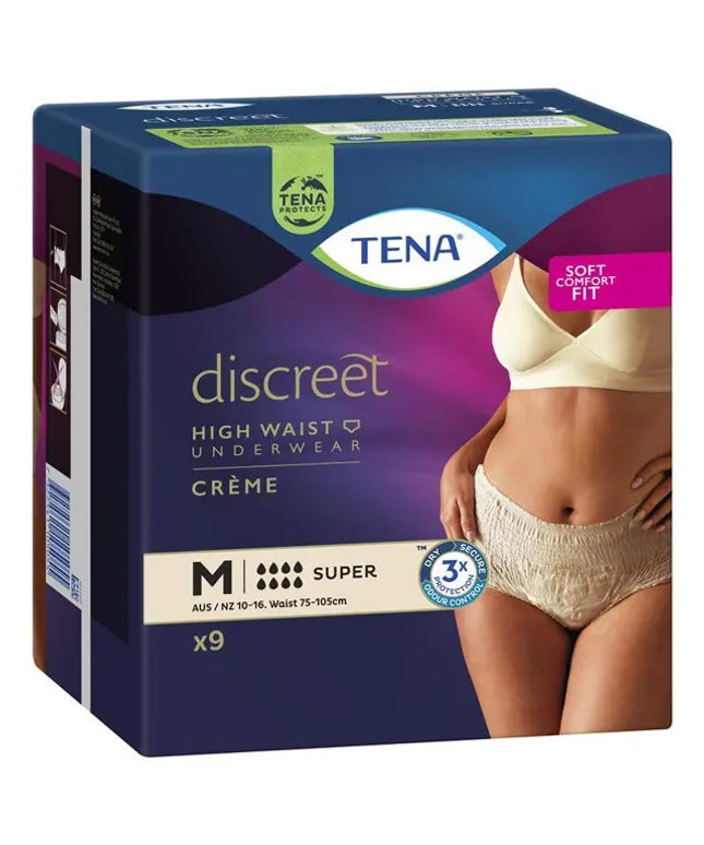 TENA Pant Discreet Super Medium Coloured 9 Pack
