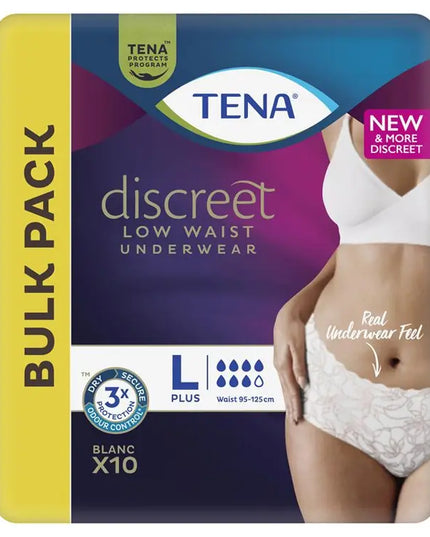 TENA Pants Discreet White Size L 10 Pack