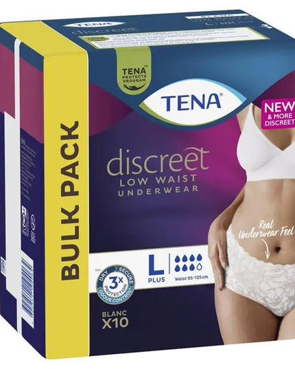 TENA Pants Discreet White Size L 10 Pack