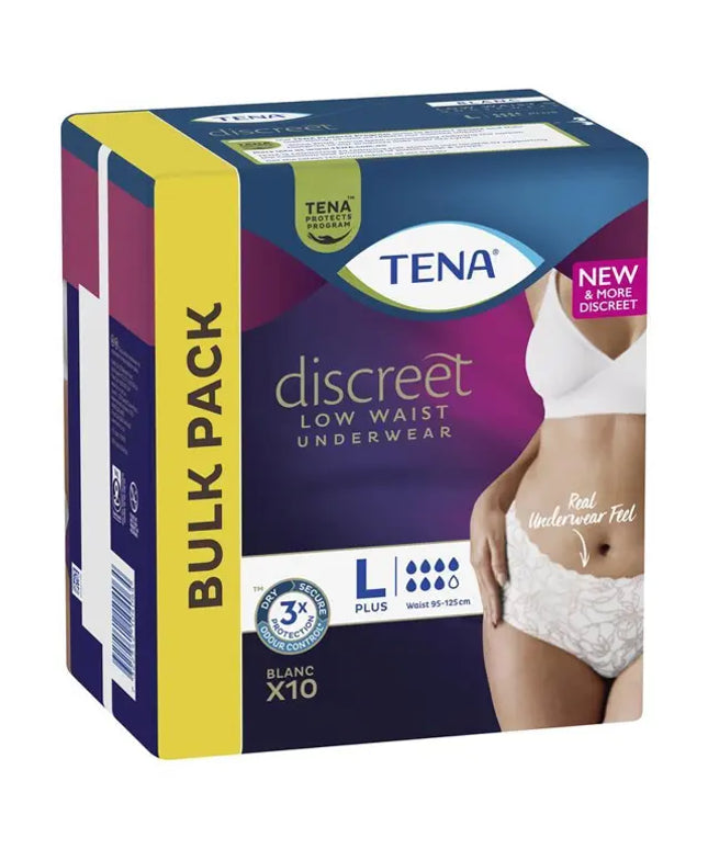 TENA Pants Discreet White Size L 10 Pack