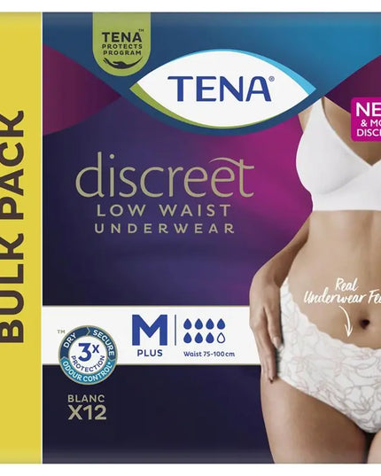 TENA Pants Discreet White Size M 12 Pack