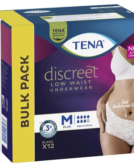 TENA Pants Discreet White Size M 12 Pack
