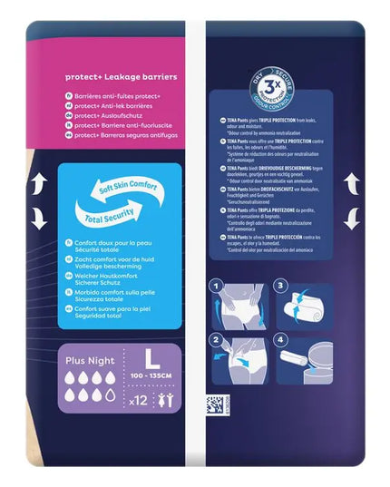 TENA Pants Night Large 12 Pack