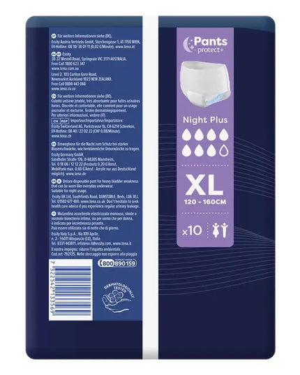 TENA Pants Night Plus Extra Large - 10 Pack