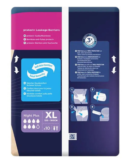 TENA Pants Night Plus Extra Large - 10 Pack