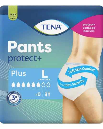 TENA Pants Plus Large 8 Pack