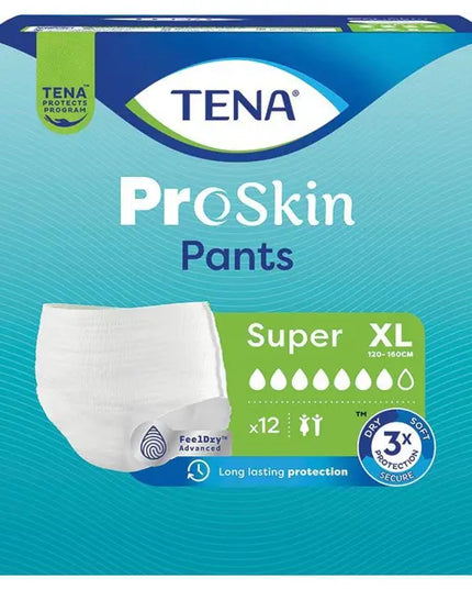 TENA Pants Proskin Super X Large 12 Pack