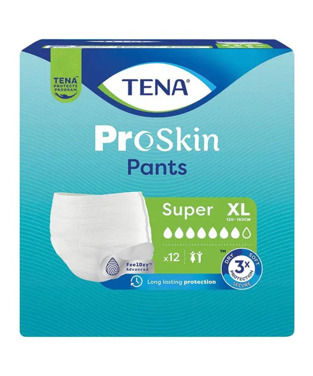 TENA Pants Proskin Super X Large 12 Pack