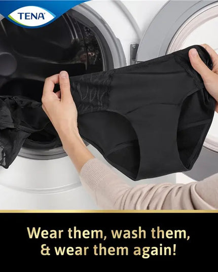 TENA Washable Absorbent Underwear Classic Noir Size 18-20