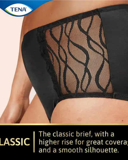 TENA Washable Absorbent Underwear Classic Noir Size 18-20
