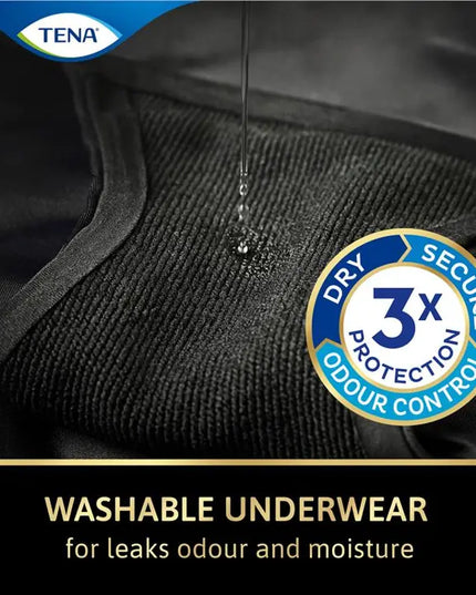 TENA Washable Absorbent Underwear Classic Noir Size 18-20