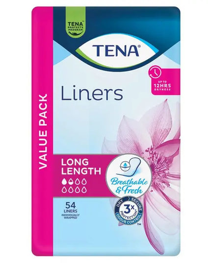 Tena Liner Long Length 54 Pack