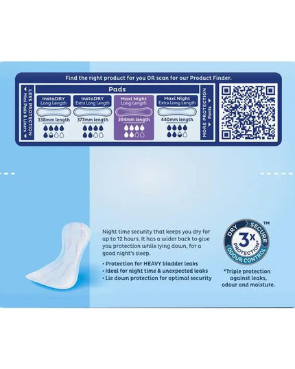 Tena Pad Maxi Night Wide Long 12 Pack