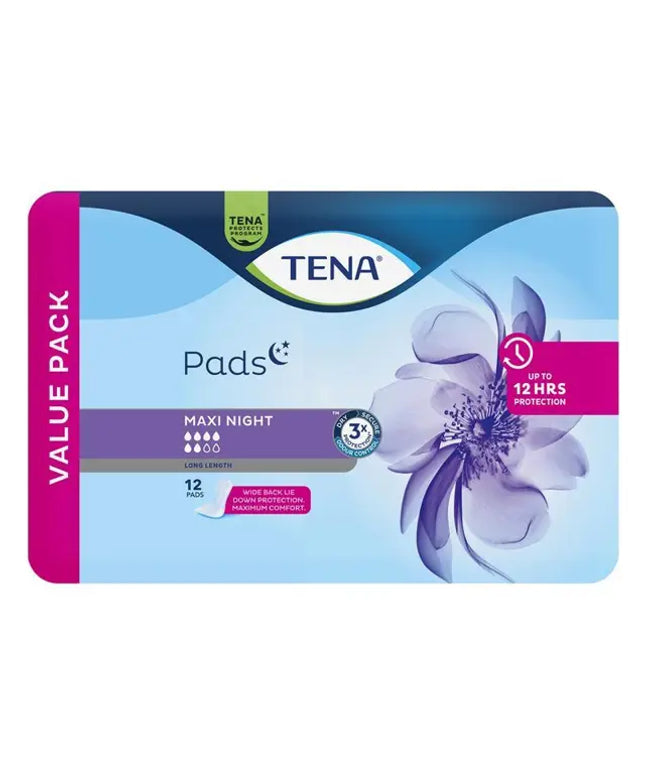 Tena Pad Maxi Night Wide Long 12 Pack