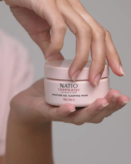 Natio Rosewater Hydration Moisture Gel Sleeping Mask 100g