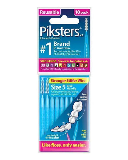 Piksters Interdental Brushes Size 5 Blue 10 Pack