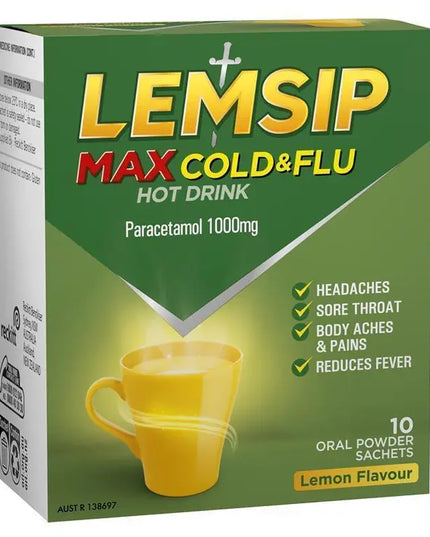 Lemsip Max Cold and Flu Multi Lemon 10pk Relief Hot Drink