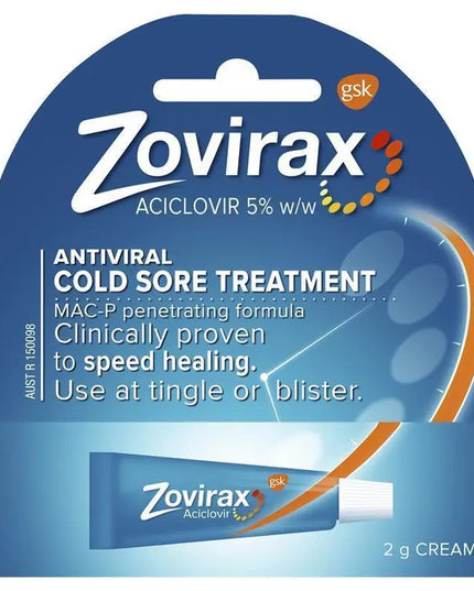 Zovirax Cold Sore Cream Tube 2g