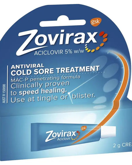 Zovirax Cold Sore Cream Tube 2g