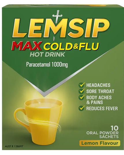 Lemsip Max Cold and Flu Multi Lemon 10pk Relief Hot Drink